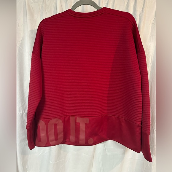 Nike Dri-FIT Red Ribbed Top, Medium - Picture 5 of 5